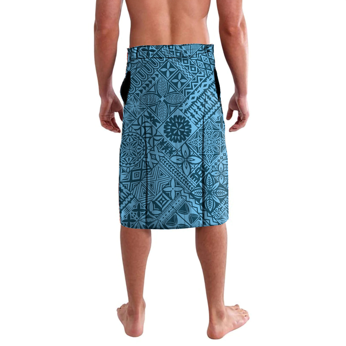 Personalised Fiji Happy Father's Day Lavalava Au Lomani Iko Dad Polynesian Tribal