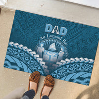 Fiji Happy Father's Day Rubber Doormat Au Lomani Iko Dad Polynesian Tribal