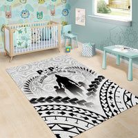 New Zealand Happy Father's Day Area Rug Aroha Ahau Ki A Koe Papa Polynesian Tribal