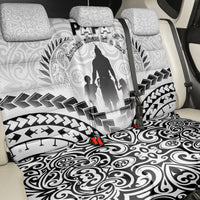 New Zealand Happy Father's Day Back Car Seat Cover Aroha Ahau Ki A Koe Papa Polynesian Tribal