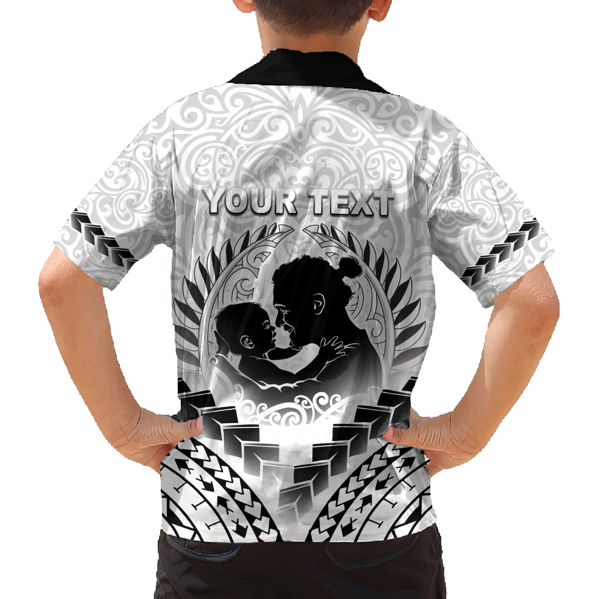 Personalised New Zealand Happy Father's Day Family Matching Long Sleeve Bodycon Dress and Hawaiian Shirt Aroha Ahau Ki A Koe Papa Polynesian Tribal LT05 - Polynesian Pride