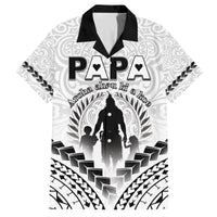 Personalised New Zealand Happy Father's Day Family Matching Off Shoulder Maxi Dress and Hawaiian Shirt Aroha Ahau Ki A Koe Papa Polynesian Tribal LT05 Dad's Shirt - Short Sleeve White - Polynesian Pride