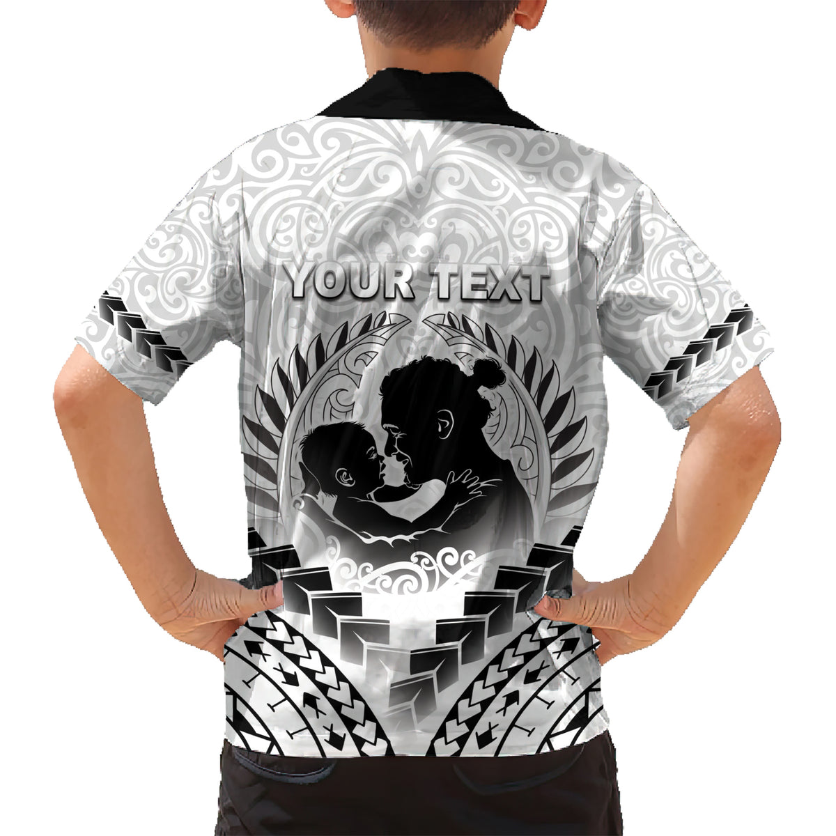 Personalised New Zealand Happy Father's Day Family Matching Short Sleeve Bodycon Dress and Hawaiian Shirt Aroha Ahau Ki A Koe Papa Polynesian Tribal LT05 - Polynesian Pride