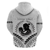 Personalised New Zealand Happy Father's Day Hoodie Aroha Ahau Ki A Koe Papa Polynesian Tribal LT05 - Polynesian Pride