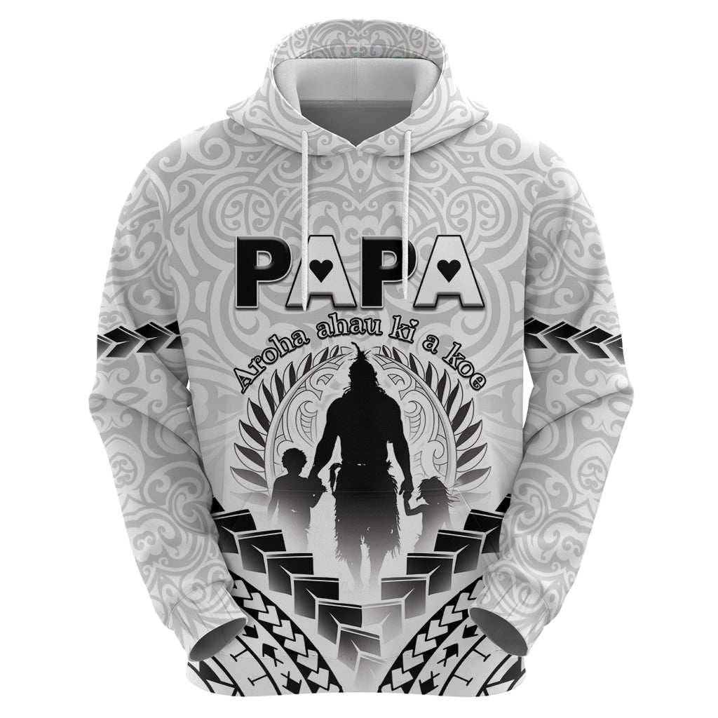 Personalised New Zealand Happy Father's Day Zip Hoodie Aroha Ahau Ki A Koe Papa Polynesian Tribal LT05 - Polynesian Pride