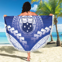 Samoa Happy Father's Day Beach Blanket Ou Te Alofa Ia Te Oe Tama Dad Polynesian Tribal