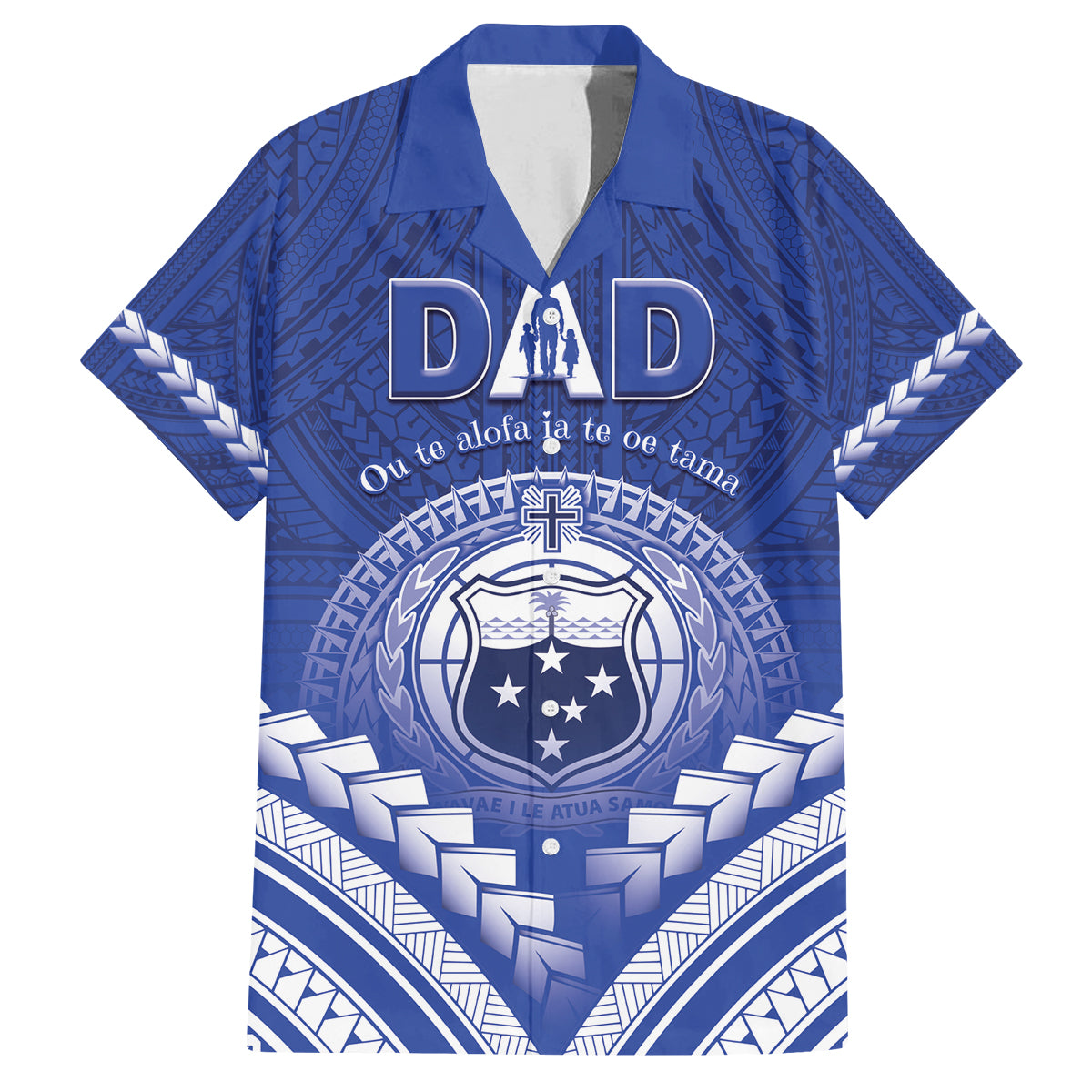 Personalised Samoa Happy Father's Day Family Matching Summer Maxi Dress and Hawaiian Shirt Ou Te Alofa Ia Te Oe Tama Dad Polynesian Tribal
