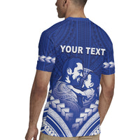 Personalised Samoa Happy Father's Day Rugby Jersey Ou Te Alofa Ia Te Oe Tama Dad Polynesian Tribal