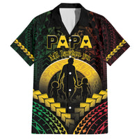 Personalised Vanuatu Happy Father's Day Family Matching Off Shoulder Short Dress and Hawaiian Shirt Mi Lavem Yu Papa Polynesian Tribal
