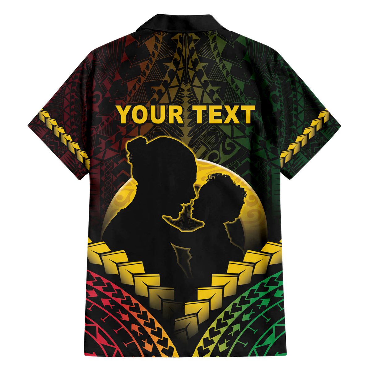 Personalised Vanuatu Happy Father's Day Family Matching Short Sleeve Bodycon Dress and Hawaiian Shirt Mi Lavem Yu Papa Polynesian Tribal LT05 - Polynesian Pride