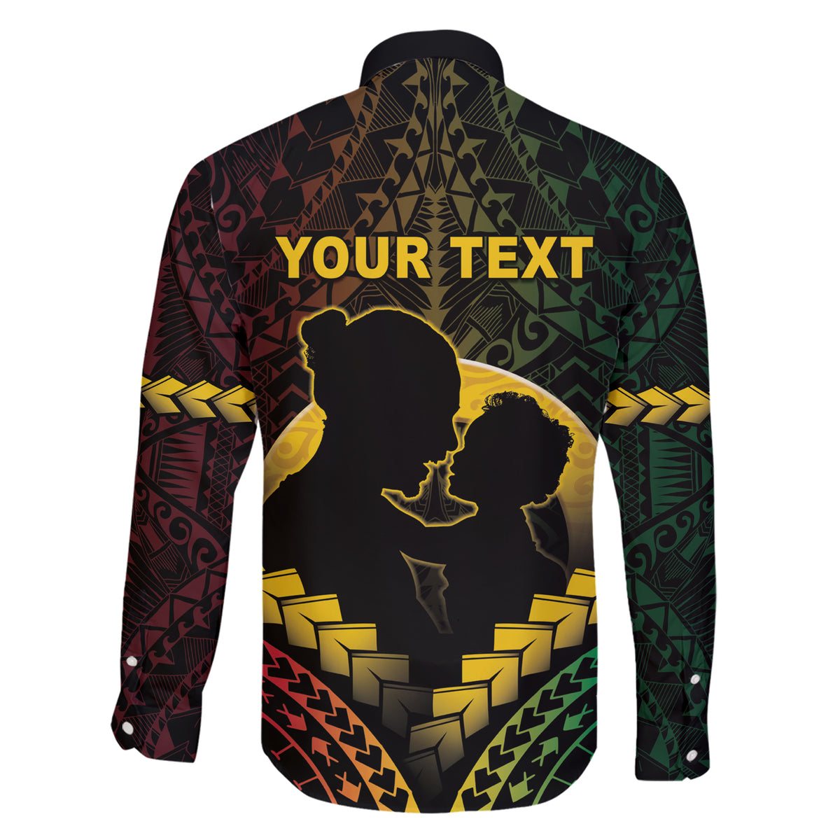 Personalised Vanuatu Happy Father's Day Family Matching Short Sleeve Bodycon Dress and Hawaiian Shirt Mi Lavem Yu Papa Polynesian Tribal LT05 - Polynesian Pride