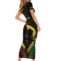 Personalised Vanuatu Happy Father's Day Family Matching Short Sleeve Bodycon Dress and Hawaiian Shirt Mi Lavem Yu Papa Polynesian Tribal LT05 - Polynesian Pride