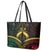 Vanuatu Happy Father's Day Leather Tote Bag Mi Lavem Yu Papa Polynesian Tribal