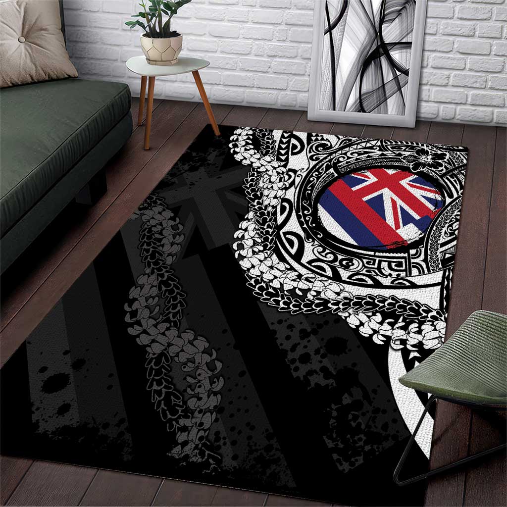 Hawaii Flag Day Area Rug Hawaiian Maile Lei