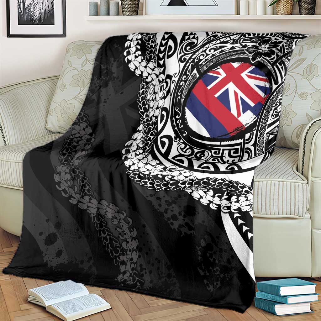Hawaii Flag Day Blanket Hawaiian Maile Lei