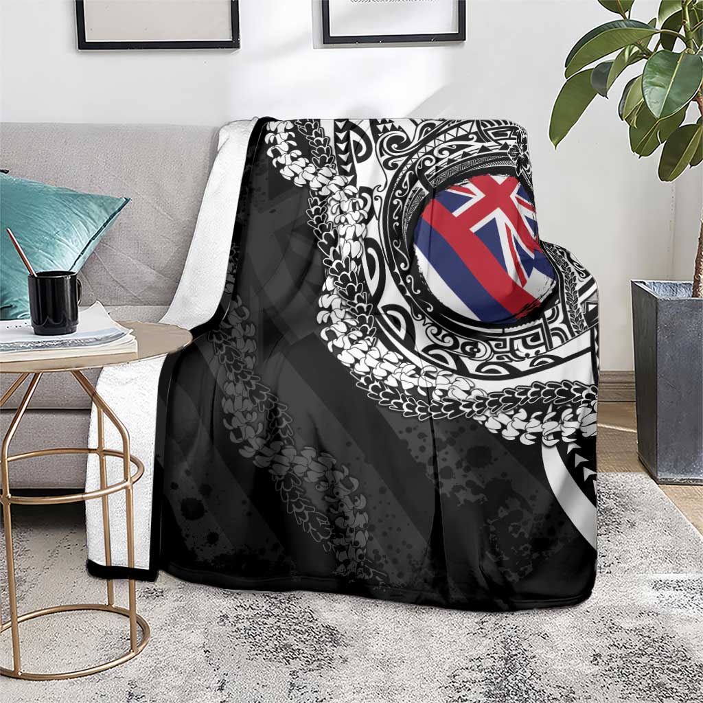 Hawaii Flag Day Blanket Hawaiian Maile Lei