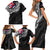 Hawaii Flag Day Family Matching Short Sleeve Bodycon Dress and Hawaiian Shirt Hawaiian Maile Lei