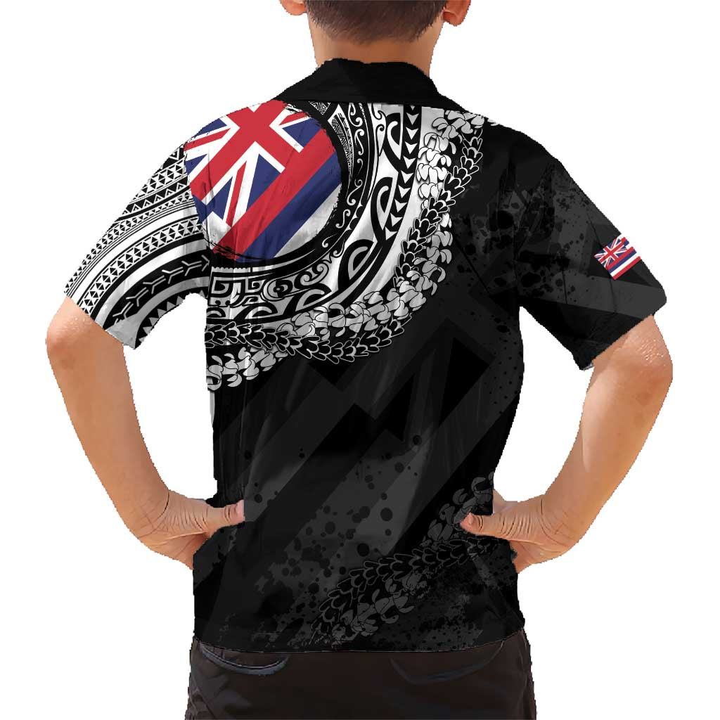 Hawaii Flag Day Kid Hawaiian Shirt Hawaiian Maile Lei