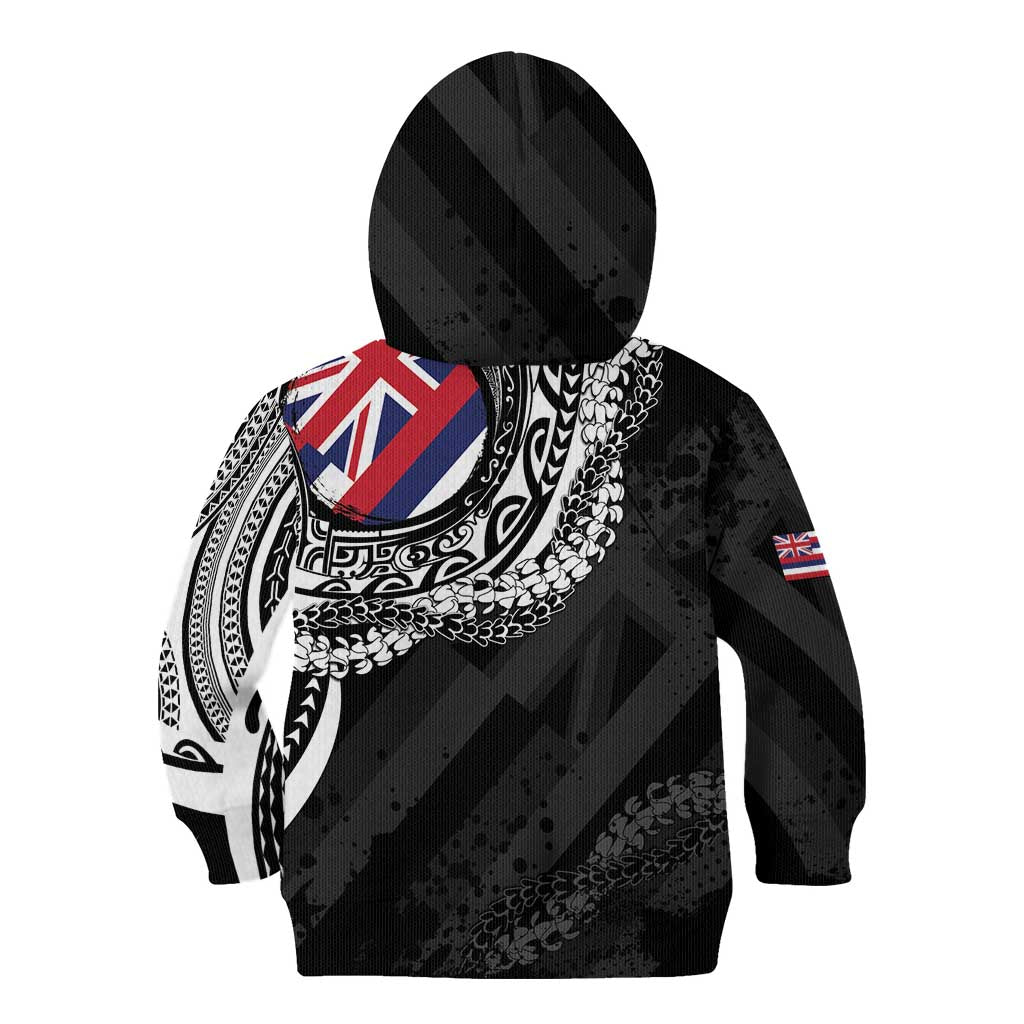 Hawaii Flag Day Kid Hoodie Hawaiian Maile Lei