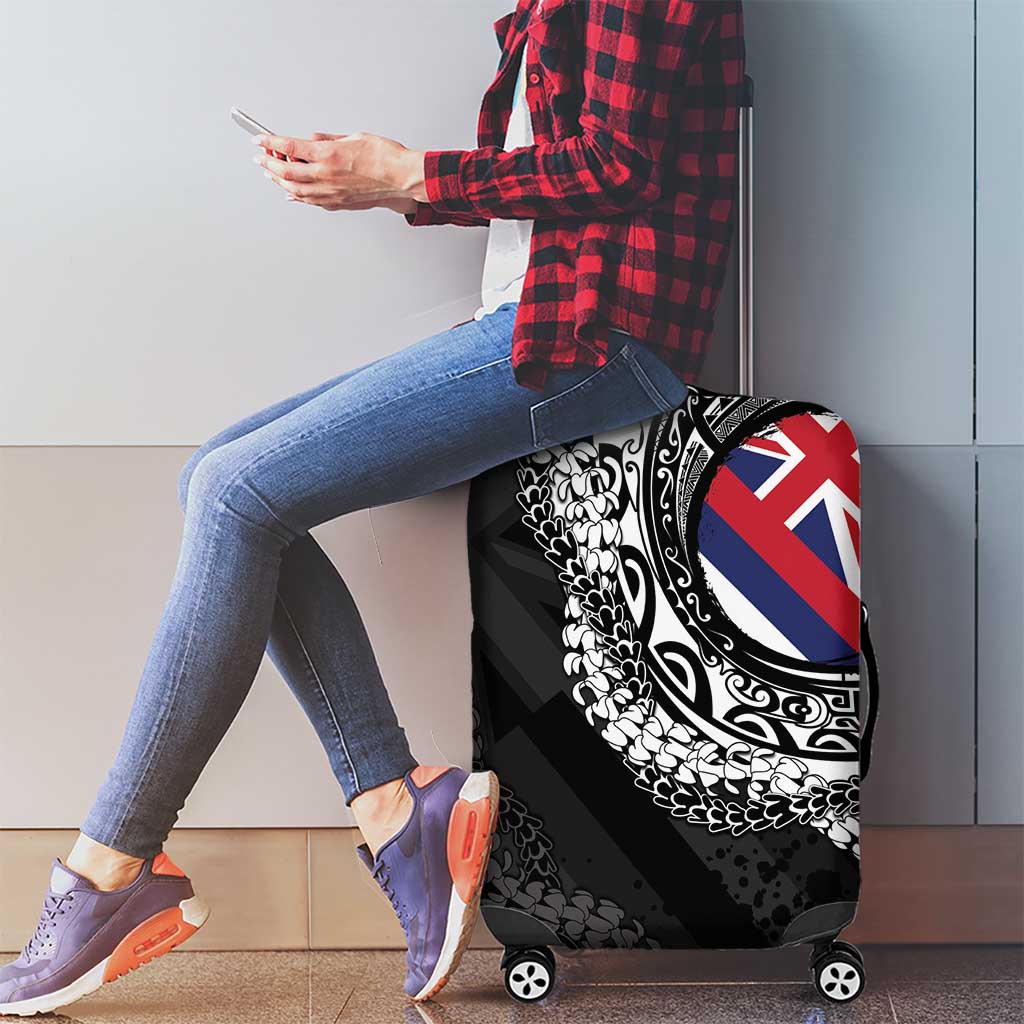 Hawaii Flag Day Luggage Cover Hawaiian Maile Lei