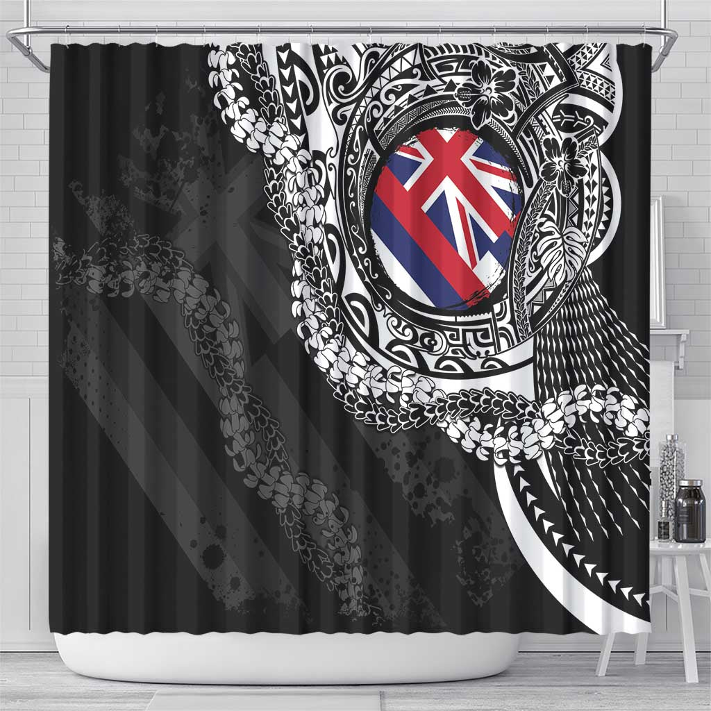 Hawaii Flag Day Shower Curtain Hawaiian Maile Lei