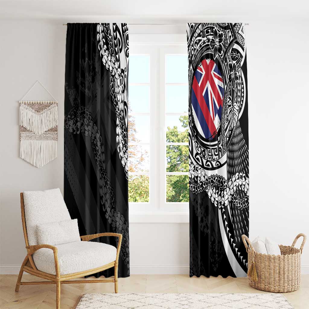 Hawaii Flag Day Window Curtain Hawaiian Maile Lei