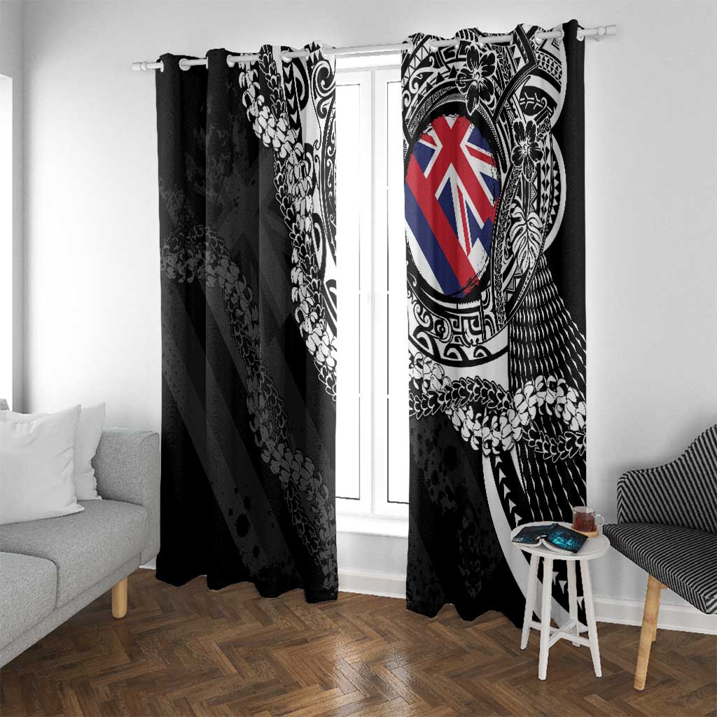 Hawaii Flag Day Window Curtain Hawaiian Maile Lei