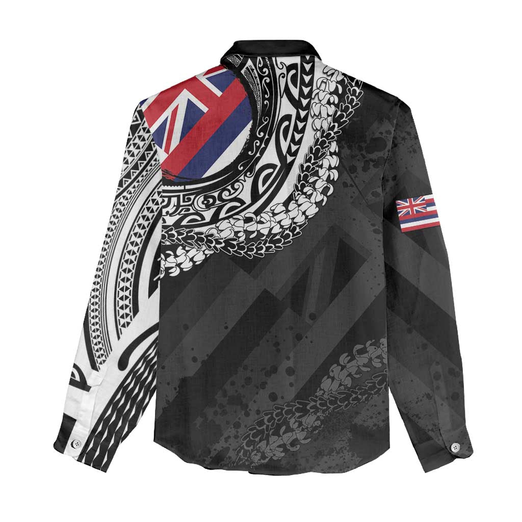 Hawaii Flag Day Women Casual Shirt Hawaiian Maile Lei