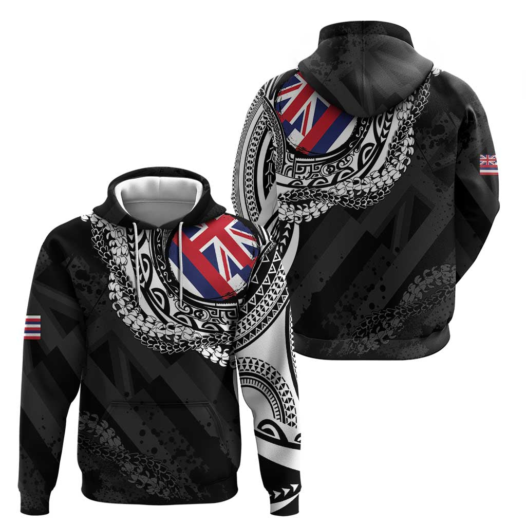 Hawaii Flag Day Zip Hoodie Hawaiian Maile Lei