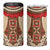 Samoa Language Week 4 in 1 Can Cooler Tumbler Samoan Motif With Red Hibiscus