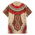 Samoa Language Week Family Matching Off Shoulder Short Dress and Hawaiian Shirt Samoan Motif With Red Hibiscus