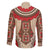 Samoa Language Week Family Matching Off Shoulder Short Dress and Hawaiian Shirt Samoan Motif With Red Hibiscus