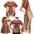 Samoa Language Week Family Matching Short Sleeve Bodycon Dress and Hawaiian Shirt Samoan Motif With Red Hibiscus