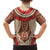 Samoa Language Week Family Matching Summer Maxi Dress and Hawaiian Shirt Samoan Motif With Red Hibiscus
