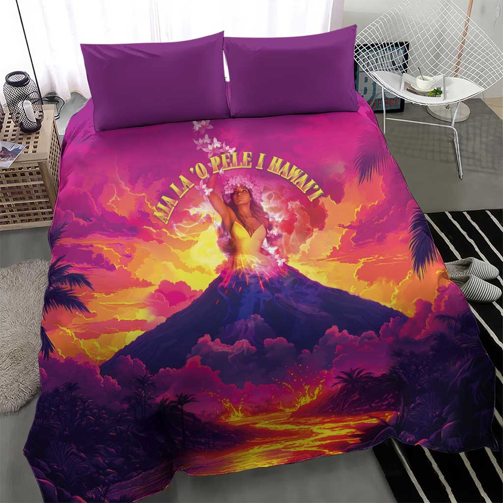 Hawaii Kilauea Volcano Bedding Set There Is Pele Goddess Of The Volcano - Polynesian Pride
