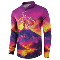 Hawaii Kilauea Volcano Button Sweatshirt There Is Pele Goddess Of The Volcano - Polynesian Pride