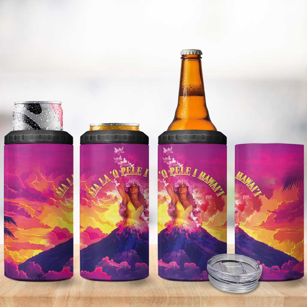 Hawaii Kilauea Volcano 4 in 1 Can Cooler Tumbler There Is Pele Goddess Of The Volcano - Polynesian Pride