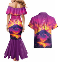 Hawaii Kilauea Volcano Couples Matching Mermaid Dress and Hawaiian Shirt There Is Pele Goddess Of The Volcano LT05 - Polynesian Pride