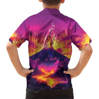 Hawaii Kilauea Volcano Family Matching Short Sleeve Bodycon Dress and Hawaiian Shirt There Is Pele Goddess Of The Volcano LT05 - Polynesian Pride