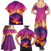 Hawaii Kilauea Volcano Family Matching Summer Maxi Dress and Hawaiian Shirt There Is Pele Goddess Of The Volcano - Polynesian Pride