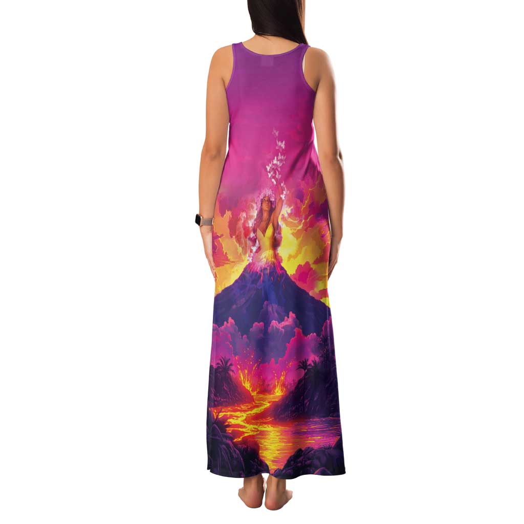 Hawaii Kilauea Volcano Family Matching Tank Maxi Dress and Hawaiian Shirt There Is Pele Goddess Of The Volcano - Polynesian Pride