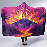 Hawaii Kilauea Volcano Hooded Blanket There Is Pele Goddess Of The Volcano - Polynesian Pride