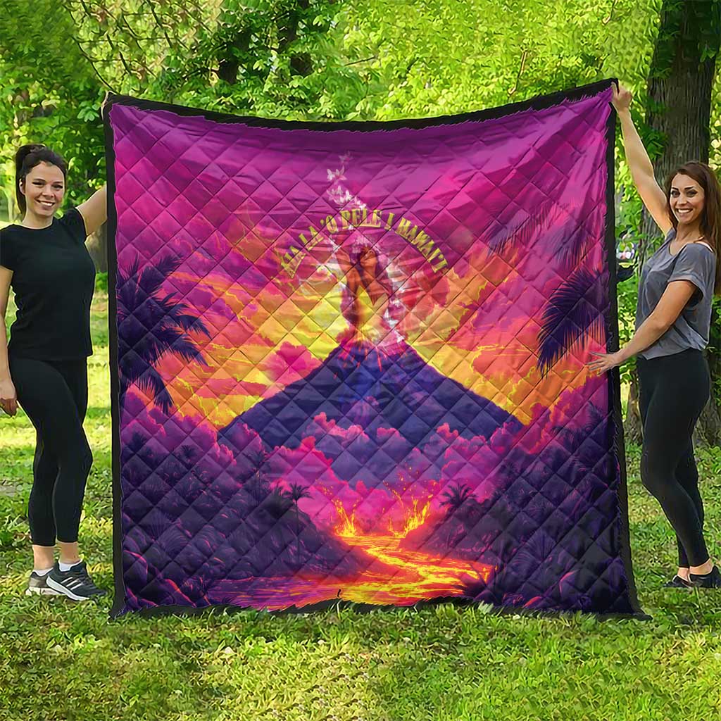 Hawaii Kilauea Volcano Quilt There Is Pele Goddess Of The Volcano - Polynesian Pride