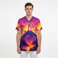 Hawaii Kilauea Volcano Scrub Top There Is Pele Goddess Of The Volcano - Polynesian Pride