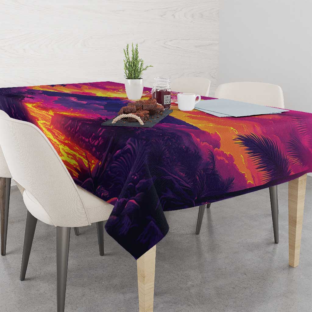 Hawaii Kilauea Volcano Tablecloth There Is Pele Goddess Of The Volcano - Polynesian Pride