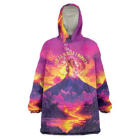 Hawaii Kilauea Volcano Wearable Blanket Hoodie There Is Pele Goddess Of The Volcano - Polynesian Pride