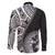 Hibiscus With Black Austronesian Tattoo Pattern Family Matching Long Sleeve Bodycon Dress and Hawaiian Shirt - Polynesian Pride