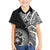 Hibiscus With Black Austronesian Tattoo Pattern Family Matching Short Sleeve Bodycon Dress and Hawaiian Shirt - Polynesian Pride