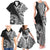 Hibiscus With Black Austronesian Tattoo Pattern Family Matching Tank Maxi Dress and Hawaiian Shirt - Polynesian Pride