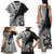 Hibiscus With Black Austronesian Tattoo Pattern Family Matching Tank Maxi Dress and Hawaiian Shirt - Polynesian Pride